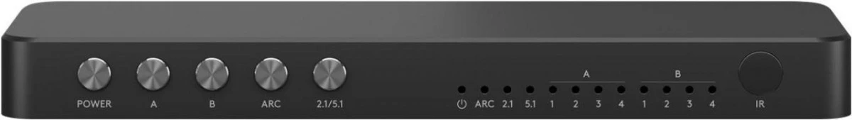 HDMI™ przełącznik matrycy 4 do 2 (4K @ 60 Hz), czarny, 58479