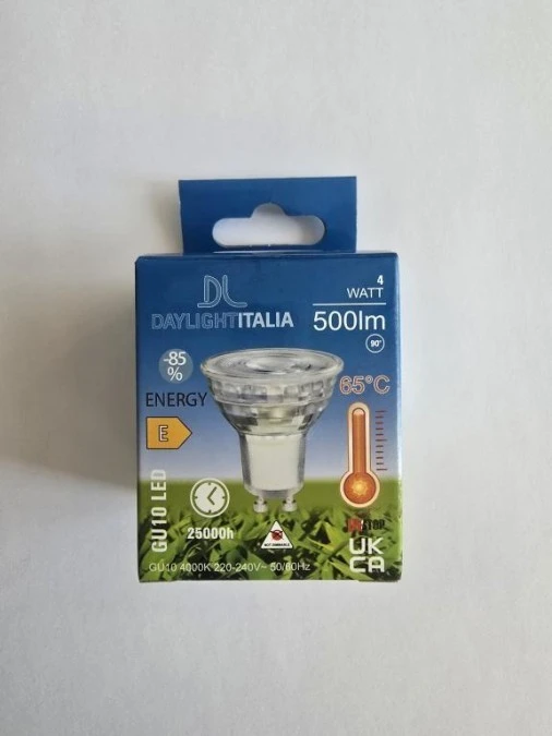 GU10 LED do wysokich temperatur 65C 4W jak 70W 4000K kąt świecenia 36