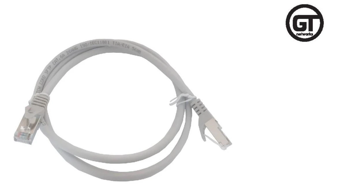 GT Networks Kabel krosowy (Patch cord) kat.6A S/FTP 0,25m LSZH szary