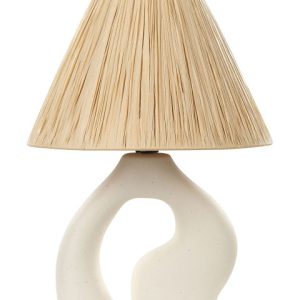 Lampka ceramiczna nocna stołowa papierowy klosz 162331 Lampka ceramiczna nocna stołowa papierowy klosz 162331