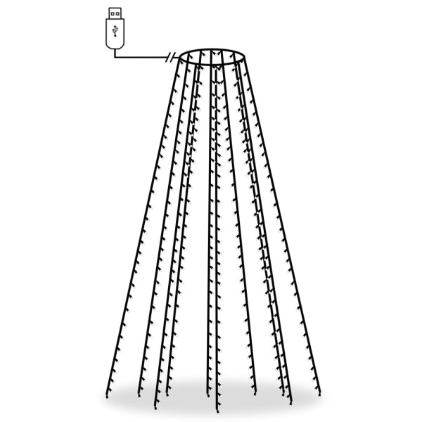 Lampka choinkowa Biały 300 cm PVC vidaXL 414390