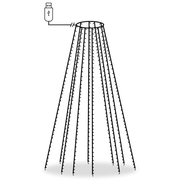 Lampka choinkowa Biały 500 cm PVC vidaXL 414389