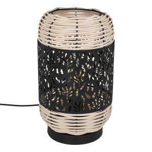 LAMPKA Cosy czarna/naturalna PLECIONY RATTAN I METAL 438591 LAMPKA Cosy czarna/naturalna PLECIONY RATTAN I METAL 438591