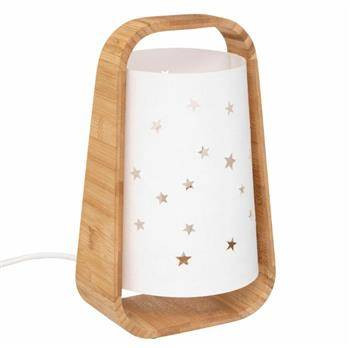 Lampka Cut Star 27cm biała/naturalna 78311