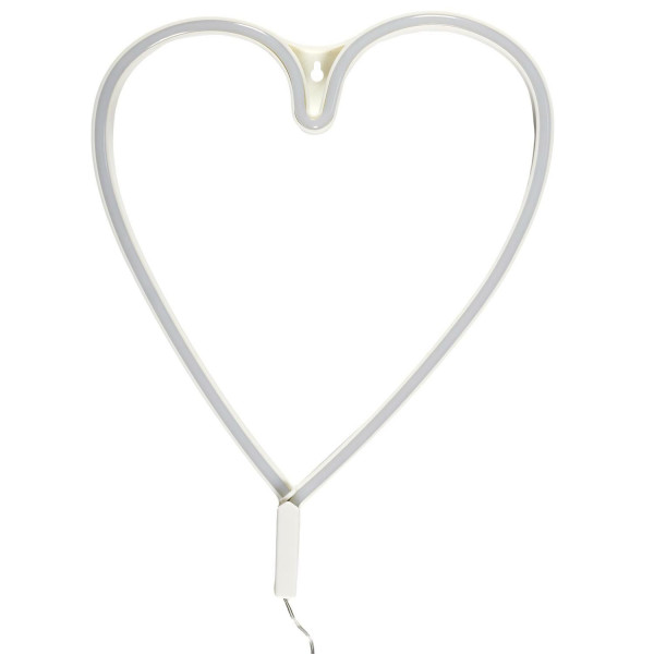 LAMPKA LED neonowa W KSZTAŁCIE SERCA biała na USB 652429