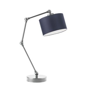 Lampka na biurko regulowana ASMARA Srebrny – Granatowy 872319 Lampka na biurko regulowana ASMARA Srebrny – Granatowy 872319