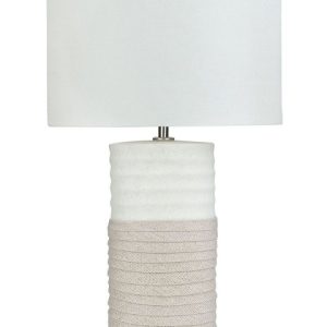 Lampka nocna biurkowa stołowa boho kremowa 60999