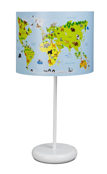 Lampka nocna dla dzieci z mapą świata - Naska 358591