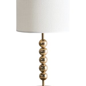 Lampka nocna metalowa z materiałowym kloszem mosiężna 806330 Lampka nocna metalowa z materiałowym kloszem mosiężna 806330