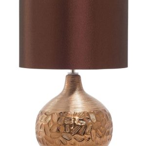 Lampka nocna stołowa 43 cm porcelana brąz 60894 Lampka nocna stołowa 43 cm porcelana brąz 60894