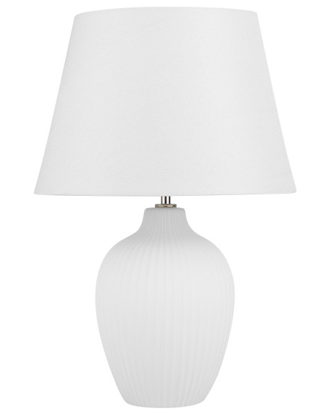 Lampka nocna stołowa ceramiczna biała 60896