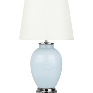 Lampka nocna stołowa ceramiczna błękitna 61026 Lampka nocna stołowa ceramiczna błękitna 61026