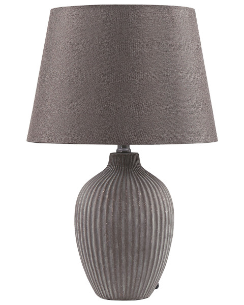 Lampka nocna stołowa ceramiczna brązowa 60860