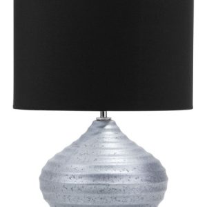 Lampka nocna stołowa ceramiczna srebrna 60936 Lampka nocna stołowa ceramiczna srebrna 60936