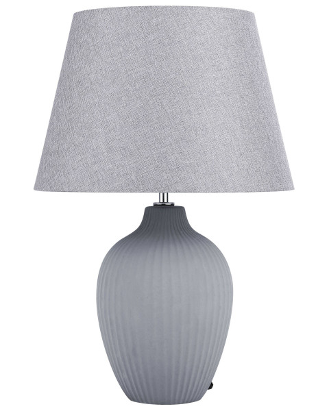 Lampka nocna stołowa ceramiczna szara 61024