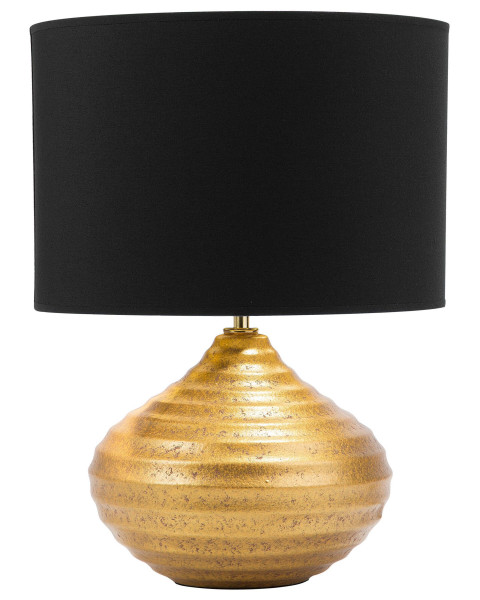 Lampka nocna stołowa ceramiczna złota 60852