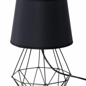 Lampka nocna stołowa Diament czarna metalowa nowoczesna E27 34 cm 1043273 Lampka nocna stołowa Diament czarna metalowa nowoczesna E27 34 cm 1043273