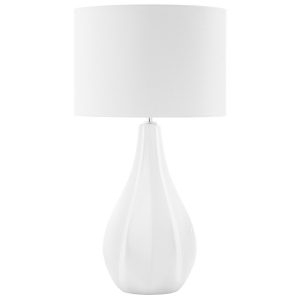 Lampka nocna stołowa porcelana 60 cm biała 60934 Lampka nocna stołowa porcelana 60 cm biała 60934