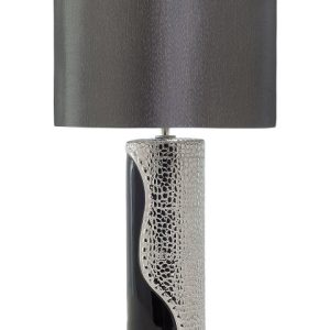 Lampka nocna stołowa porcelana czarna 60865 Lampka nocna stołowa porcelana czarna 60865