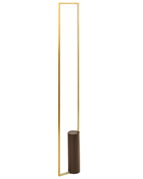 Lampka podłogowa LED metalowa złota 602248