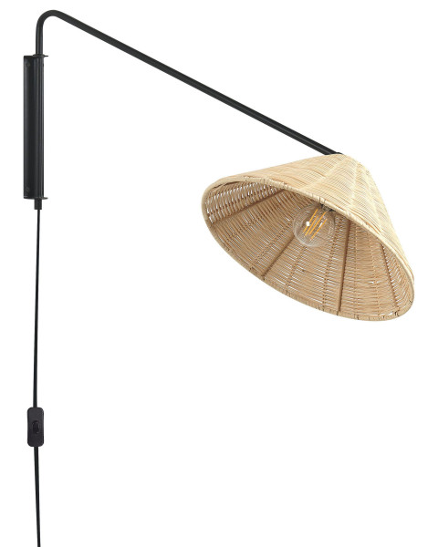 Lampka ścienna 33 cm naturalna rattanowa 162320