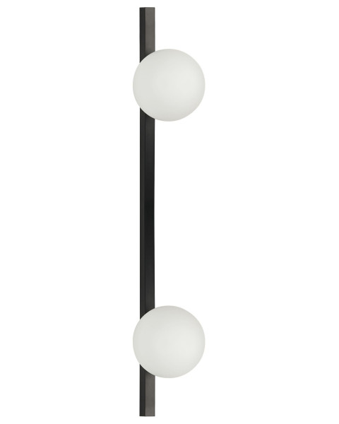 Lampka ścienna 55 cm 2-punktowa czarna 141983