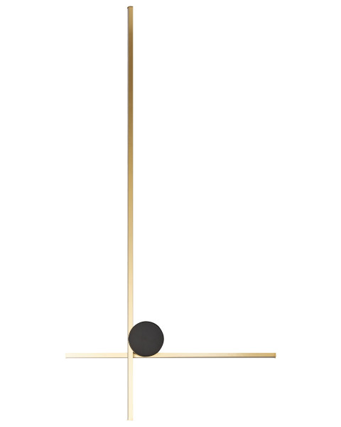 Lampka ścienna LED 90 cm metalowa złota 624874