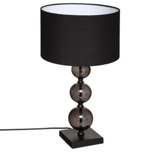 Lampka stołowa Alma szklana czarna 52×27 cm dekoracyjna glamour 931939 Lampka stołowa Alma szklana czarna 52×27 cm dekoracyjna glamour 931939