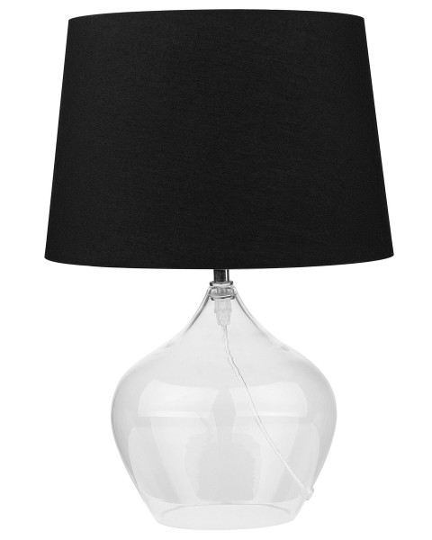 Lampka stołowa czarna 45 cm przezroczysta 60906