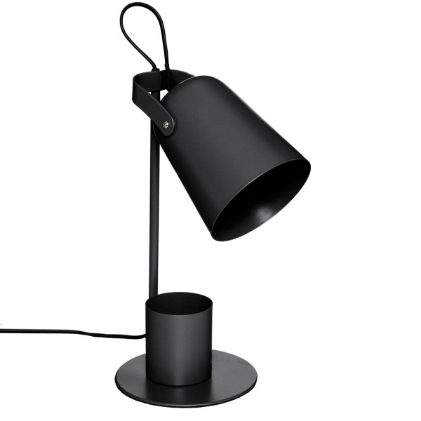 LAMPKA STOŁOWA Elio czarna METALOWA z pojemnikiem 438586