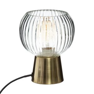 LAMPKA STOŁOWA Laye SZKLANY KLOSZ złota styl glamour 438605 LAMPKA STOŁOWA Laye SZKLANY KLOSZ złota styl glamour 438605