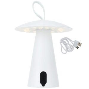 Lampka stołowa LED USB biała 17 cm dotykowa 3 poziomy jasności IP44 1043271 Lampka stołowa LED USB biała 17 cm dotykowa 3 poziomy jasności IP44 1043271