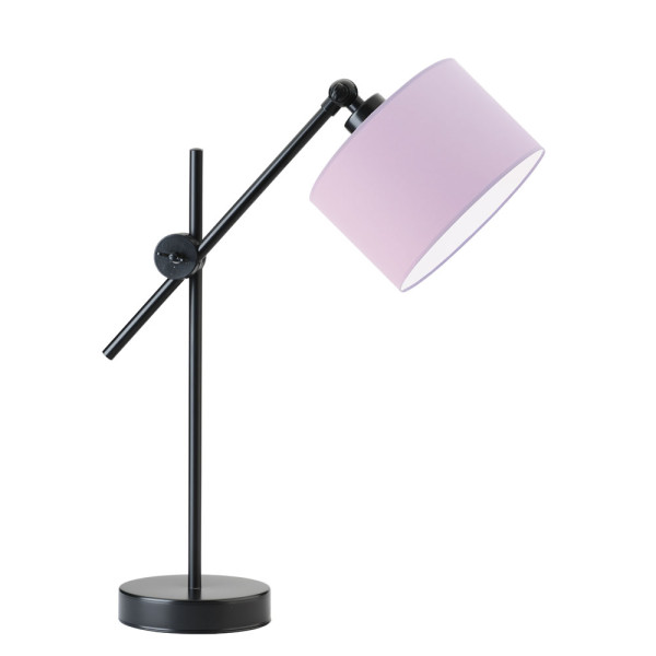 Lampka stołowa MALI do pokoju dziecka regulowana – Czarny/ Jasny Fioletowy 916472