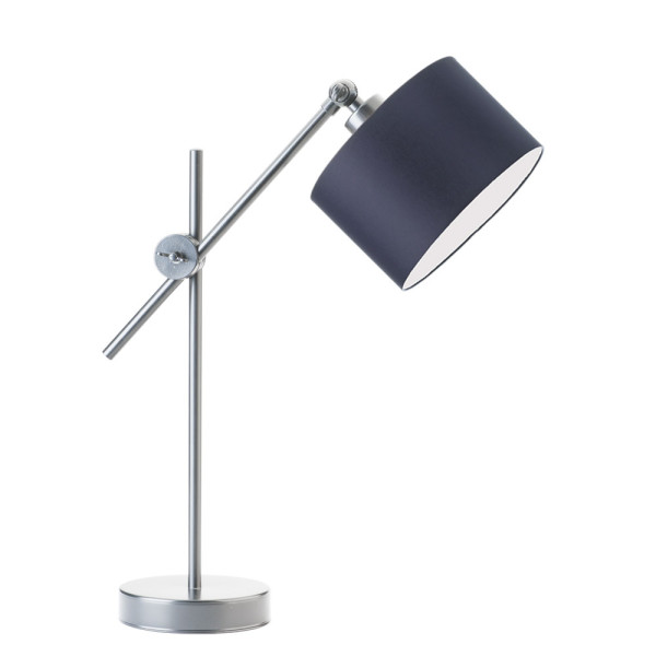 Lampka stołowa MALI regulowana do sypialni – Srebrny/ Granatowy 900233