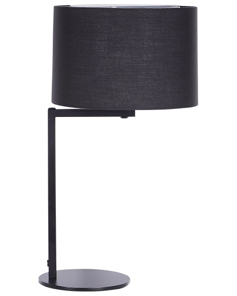 Lampka stołowa nocna 49 cm czarna metalowa 61004