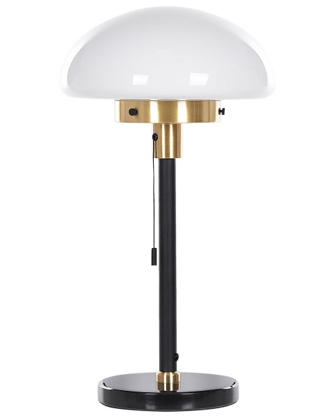 Lampka stołowa nocna 55 cm czarna metalowa 60913