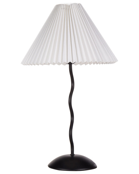 Lampka stołowa nocna metalowa czarna 188168