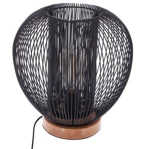 LAMPKA STOŁOWA Noda czarna Z ŻELAZA I DREWNA 438609 LAMPKA STOŁOWA Noda czarna Z ŻELAZA I DREWNA 438609