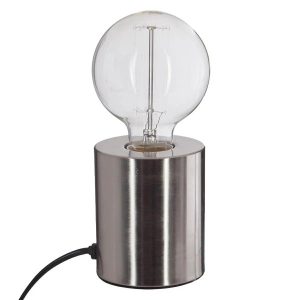 Lampka stołowa Saba srebrna lampa biurkowa nocna 11 cm 410421