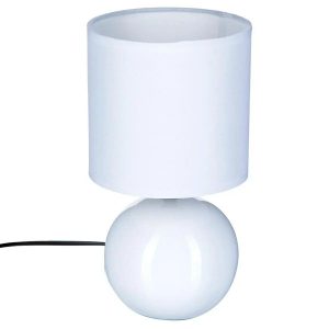 Lampka stołowa Timeo biała 25×13 cm biurkowa ceramika połysk 931768