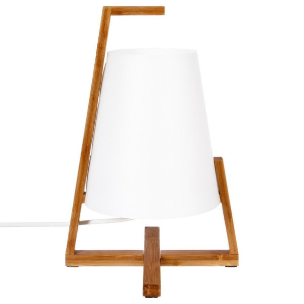 Lampka stołowa z bambusową podstawką 413134