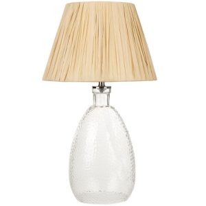 Lampka szklana nocna stołowa papierowy klosz 142091 Lampka szklana nocna stołowa papierowy klosz 142091