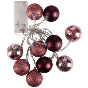 Lampki bombki świecące 10 LED fioletowe 4 cm 788173 Lampki bombki świecące 10 LED fioletowe 4 cm 788173
