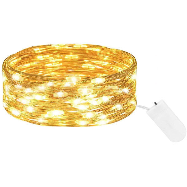 Lampki choinkowe 10 Led na baterie ciepły biały 347087