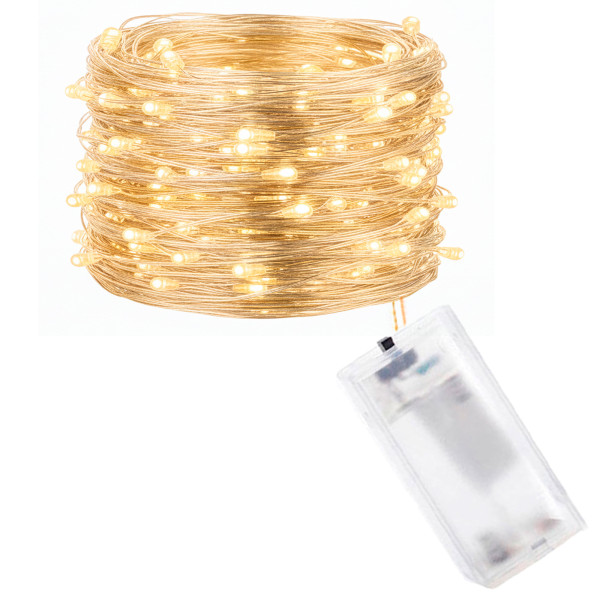 Lampki choinkowe 100 LED druciki mikro na baterie 347089
