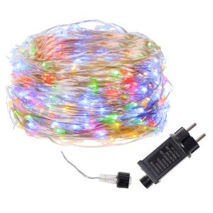 Lampki choinkowe 100 LED druciki na prąd multikolor 335934 Lampki choinkowe 100 LED druciki na prąd multikolor 335934