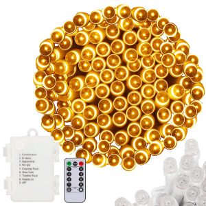 Lampki choinkowe 100 Led na baterie biały ciepły z pilotem 335847 Lampki choinkowe 100 Led na baterie biały ciepły z pilotem 335847