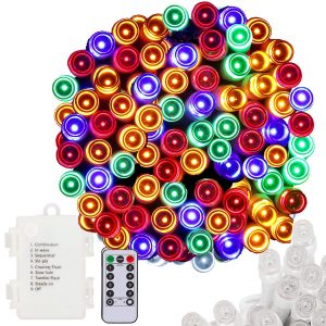 Lampki choinkowe 100 Led na baterie multikolor z pilotem 335851 Lampki choinkowe 100 Led na baterie multikolor z pilotem 335851