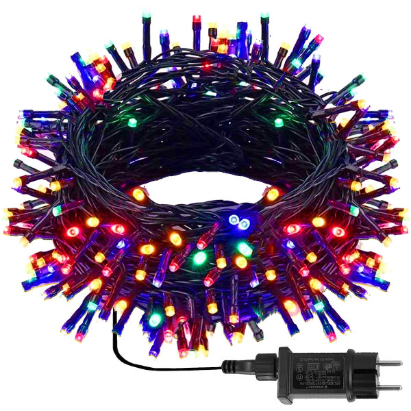 Lampki choinkowe 1000 LED 50 m multikolor zewnętrzne 371519