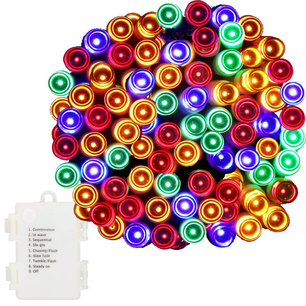 Lampki choinkowe 120 Led multikolor na baterie programator 325038